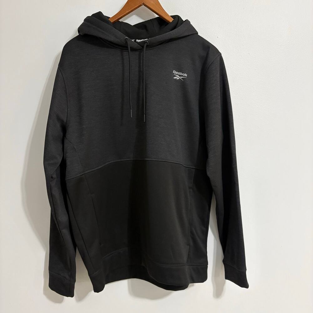 Reebok Medium Mens Black Hoodie Sweatshirt